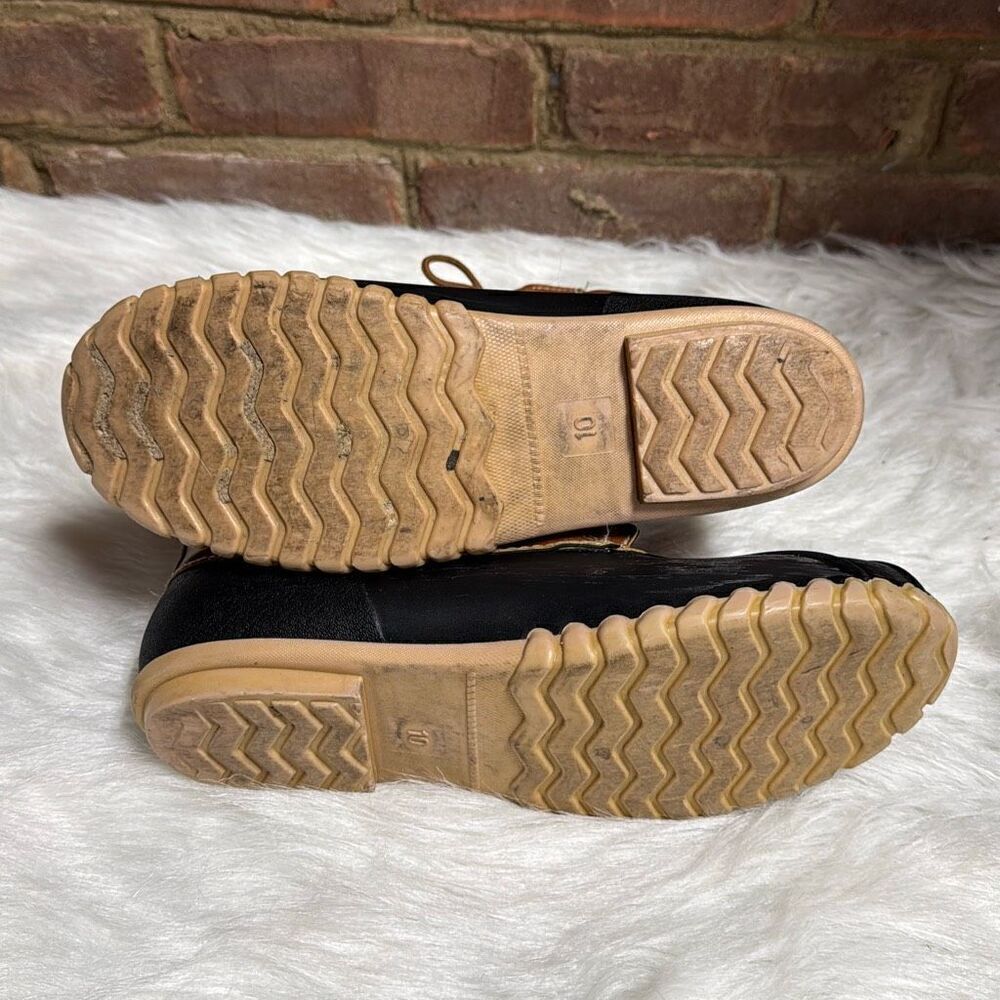 Outwoods Black & Tan Rain/Snow Boots Size 10 - Picture 7 of 9